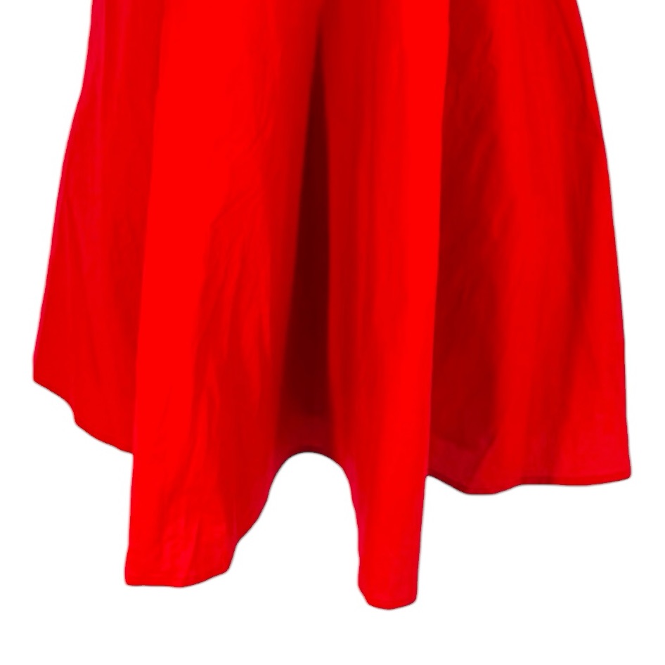 Bird & Knoll Red Follow Rico Sweetheart Mini Dress In Cotton-Poplin Nwt Size M — image 4 of 8